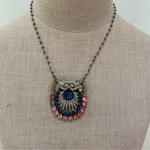 Vintage Pink and Blue Embellished Necklace